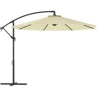 Ombrellone da Giardino 3x2.5 m a Braccio Inclinabile con Manovella, Beige