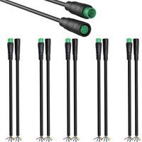 Cable de Bicicleta eléctrica Julet Cables de extensión Impermeables Para Bicicletas eléctricas Cable de Enchufe Hembra Macho Conector de 2-5pines Para la Luz de Bicicleta eléctrica
