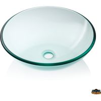 Vasija semi-esférica de vidrio transparente - Trem