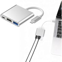 Adaptateur USB-C vers HDMI, adaptateur pour Mac HDMI, adaptateur USB-C multiport avec sortie HDMI 4K pour MacBook Pro, Google Chromebook, HP et Samsung S9+