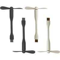 Lot de 4 mini ventilateurs rotatifs pour téléphone portable, USB, silencieux, pour téléphone portable