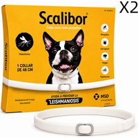 2er-Pack Floh- und Zeckenhalsbänder für Hunde, 48 cm – Schützt vor Flöhen, Zecken und Mücken – Bis zu 12 Monate Schutz – Verstellbar und wasserabweisend – Für kleine und mittelgroße Hunde