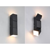 LED Wandleuchte RAGLAN für innen schwenkbar Schwarz, Höhe 17cm