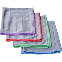 Liseré Vert Lot 4 chiffons de nettoyage Microfibre Carbon Clean Chiffons en fibre Carbone sans trace Vitres,Verre,Vaisselle