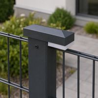 Zaunleuchte / LED Leuchte für Zaunpfosten 60x40mm - Farbe: anthrazitgrau - Leuchtmittel: Ohne