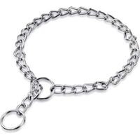 Collier de Chien en Métal Collier Chaîne de Chien Collier Ras du Cou de Chien en Acier Collier Anti-Glissement Ras du Cou de Marche Formation pour Animaux de Compagnie 3 mm x 55 cm