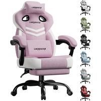 Chaise de bureau ergonomique,Fauteuil Double line,Rose