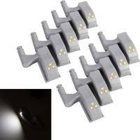 Eosnow 10pcs Schrankschrank Schrankgarderobe LED Scharnier leichte Heimküche (cool weiß)