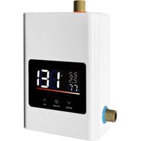 Chauffeeau électrique sans réservoir 220V, 4000W, chauffeeau instantané sous évier, conversion entre Fahrenheit et Celsius, télécommande