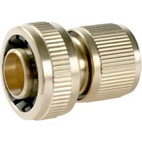 Greenmill Messing-Schnellkupplung für Gartenschläuche 3/4" mit Absperrfunktion