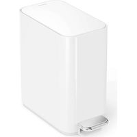 Simplehuman - Papelera 5 L, con bolsillo para bolsa, blanca CW2102