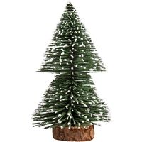 Sapin enneigé vert décoratif - Miniature 15 cm