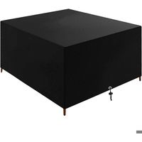 Abdeckhaube für Gartenmöbel - Außenhülle aus 420D Oxford in Schwarz, 126x126x74 cm mit Zugband