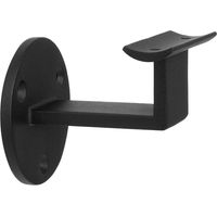 Vivol – Support noir pour main courante 45mm – Métal avec finition noire de haute qualité – Fixation murale avec vis et chevilles non incluses