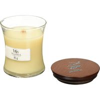 Candela profumata WoodWick Vanilla Bean cera di soia stoppino legno