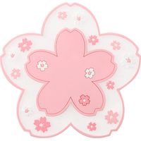 1 Dessous de verre Kawaii Fleur de cerisier pour tasse à café, dessous de verre isolant, dessous de verre pour tasse à thé ou à lait, décoration intérieure (16 cm, rose)