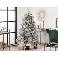 Albero Natale “Sestriere” innevato 150 cm – PVC sparso neve – base metallo