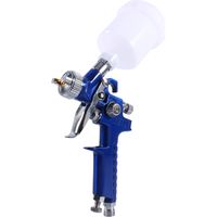 Blue Gravity Feed HVLP Mini Air Paint Spray Gun Low Pressure 0.8mm Nozzle 100ml