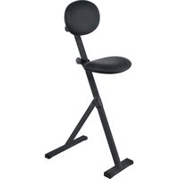 Sedia di supporto ErgoPlus in similpelle, altezza seduta 550-900 mm, colore nero