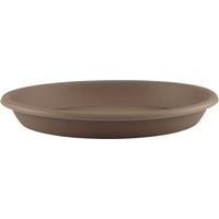 Runde Blumentopf-Schale 26cm Taupe