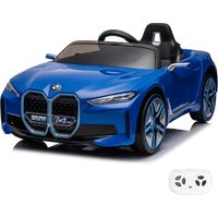 Berghoff – Voiture électrique BMW i4 12V pour enfants – 1 à 6 ans – Roues EVA pour terrains accidentés – Phares fonctionnels et effets sonores