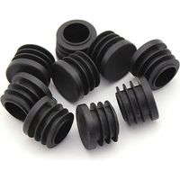 Tapa para pata de silla Tapa redonda de plástico 30 piezas Tapa de extremo de tubo negro Deslizadores para silla Tapa redonda Tapa protectora para muebles Inserto de cubierta de tubo para pata