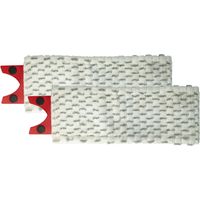 vhbw 2x Serpillères compatible avec Vileda 1-2 Spray balai nettoyant Tête de rechange, microfibre, gris / blanc