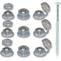 100 x Clear Roofing Caps & 100 x 3" Pan Head Corrugated Roofing Screws