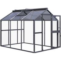 KGT Gewächshaus "Galant III", anthrazit-grau, 6,7 m², 4 mm ESG, 10 mm HKP