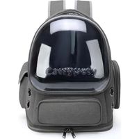 Sac à dos de transport pour chat, sac à dos respirant à grand volume pour chatons et petits chiens jusqu'à 5,5 kg - Gris