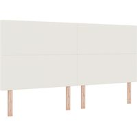 Vidaxl – Tête de lit réglable 200 cm – Velours côtelé crème – Rembourrage en mousse confortable – Design moderne minimaliste