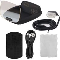 Écran tête haute grand format compatible OBD et GPS, double système pour véhicule (11V-18V)