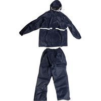 Veste et Pantalon Imperméable Respirant à Double Couche - Ensemble de Pluie Homme Femme Oxford Bleu Marine