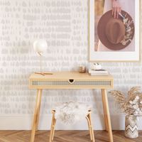 Moderne Design-Tapete für Wohnzimmer in Weiß und Grau
