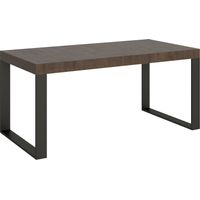 Tavolo allungabile 180/284x90 cm Tecno cemento gambe antracite