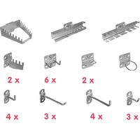 Aerotec 20142038 SET de porte-outils PRO (L x l x H) 190 x 200 x 75 mm 28 parties