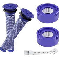V8 Filter für Dyson, Ersatzfilter Zubehör für V8 Absolute Animal, V7 Absolute Motorhead Animal Staubsauger, 2 HEPA-Nachfilter, 2 Vorfilter, 1 Bürste, Ersatzteile Zubehor 965661-01 & 96747801