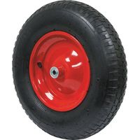 Roue gonflable 400x100mm alésage 12mm moyeu 98mm 150kg - pour brouette - 26317