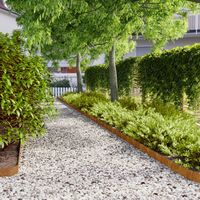 Bordes de césped acero corten flexible 10 piezas 10x103 cm vidaXL