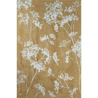 Tapis intérieur extérieur doré motif herbier antidérapant - 240 x 340 cm
