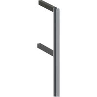 Volpato Wandanbindung mitte 170mm passend zu Stili Regalsystem, Aluminium schwarz eloxiert