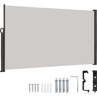 Froadp Tenda Laterale Estensibile 180 x 300 cm Tende per la Privacy su un lato Protezione dal Vento Tenda Avvolgibile Laterale Schermi per la Privacy del Balcone Terrazza (Grigio Chiaro)