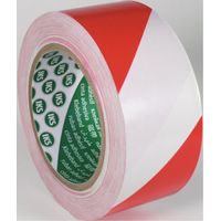 Ruban de marquage de sol F33 PVC rouge/blanc longueur 33 m largeur 50 mm rouleau IKS