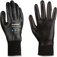 GUANTE TODO NITRILO SOPORTE NYLON NEGRO T-10 - JOMIBA