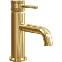 Core Brushed Brass Modern Round Style Mono Basin Mixer Bathroom Tap