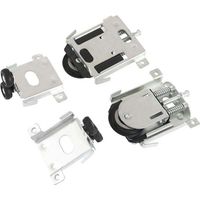 2 rulli per porte scorrevoli, rulli per porte di armadi, guide per guide di armadi, guide con ammortizzatore, nylon, argento