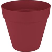 Pot de fleur - Elho - Loft Urban Rond - Rouge - L 29 x B 28.5 x H 26 cm - Extérieur - 100% recyclé