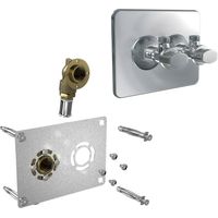 Kit Robifix (EVIER / LAVABO) 50 mm Multicouche Ø16x2,0 - Femelle 1/2" (15/21) + cache poli avec ses robinets - Watts