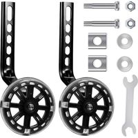 2 Roues stabilisatrices, Métal plastique caoutchouc, LED clignotantes, Antidérapant 3mm, Vélo enfant 12-20 pouces