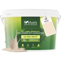 Wandfarbe Beige Creme Orange Matt Innenfarbe – Deckkraft Klasse 1, VOC-frei, Ohne Grundierung, Tropfarm – Wohnzimmer & Schlafzimmer – 2,5L – Veluxis (Piña Colada)